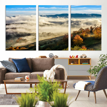 21551192-MGV-CV-36X24-Landscape Wall Art – Autumn Mountain View Canvas Print, Scenic Nature Photography Decor for Bedroom, Living Room, Office, Cabin or