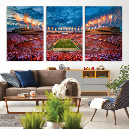 94266219-MGV-CV-36X24-Neyland Stadium Wall Art – Tennessee Volunteers Checkerboard Game Day Canvas Print, College Football Fireworks Decor for Man Cave