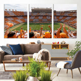 76011417-MGV-CV-36X24-Neyland Stadium Wall Art – Panoramic Tennessee Volunteers Checkerboard Crowd Canvas Print, Day Game Football Celebration Sports