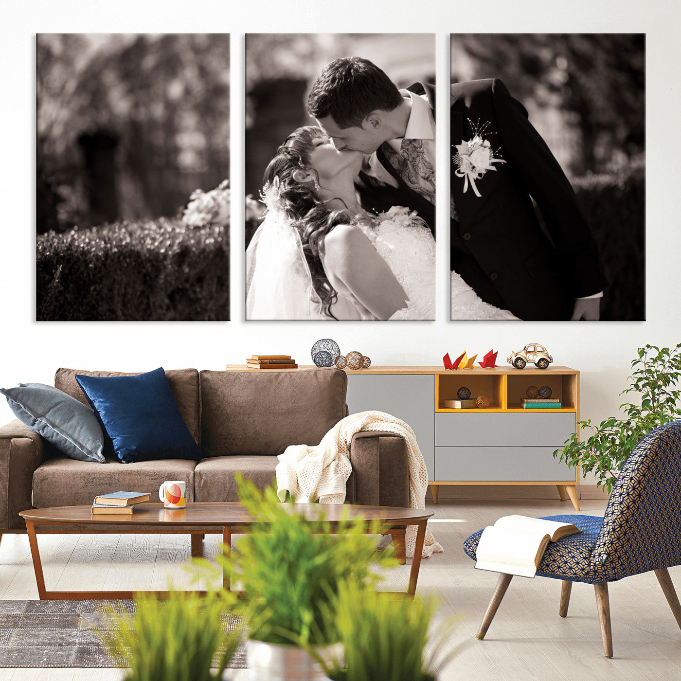CSTM6030-MGV-CV-36X24-Custom Wedding Photo Print - Custom Wall Art Picture Print, Create Your Own Photo Canvas Print