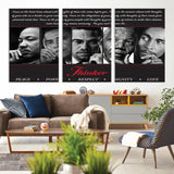 45112-MGV-CV-36X24-Black Icons Wall Art Canvas Print, Framed Thinker Art Picture Print, Motivational Quote Perfect Cultural Modern Decor Artwork